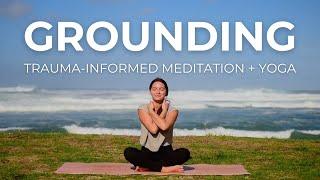 15-Minute Gentle Grounding Practice | Trauma-Informed Yoga and Meditation for Anxiety and Overwhelm