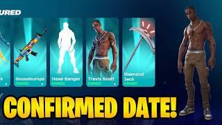 TRAVIS SCOTT SKIN RETURN DATE in FORTNITE ITEM SHOP! (Chapter 2 Remix)