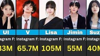 Top 30 Most Followed Instagram Kpop Idol | 2024 | Info2Data |