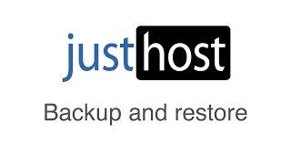 How to back up and restore files at Justhost.com