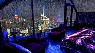 HEAVY RAIN in MANHATTAN  Heavy Rain for Sleep, Study and Relaxation, Meditation