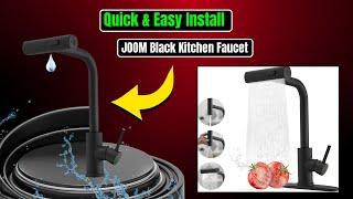 JOOM Black Kitchen Faucet: Quick & Easy Install ||
