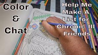 Color and Chat * Color With Me * Coloring Book *  Chubby Mermaid * Kalour Pastel Pencils