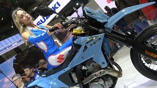 Suzuki DR-Z 4SM at Eicma 2024. Eicma Girls Fancam. Part 4. Like n Subscribe