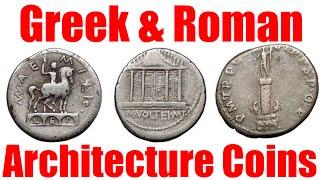 Ancient Roman and Greek ARCHITECTURAL Coins with Temples City Gates Columns and More #trustedcoins