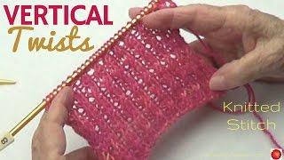 Vertical Twist Stitch | Ribbing Stitch with Twist