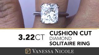 3 Carat Cushion Cut Diamond | Elongated Cushion Cut Solitaire For Kristin