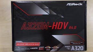 AsRock A320M-HDV R4.0 Micro ATX Motherboard Unboxing - Socket AM4 For AMD Ryzen Series CPUs & APUs