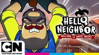 Mysterious Neighbor Has A Terrible Secret | Hello Neighbor S1 Ep.1 @CartoonNetworkUK