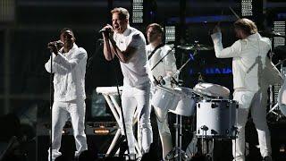 Imagine Dragons - Radioactive x m.A.A.d city live from Grammys 2014 (no lags 60fps)