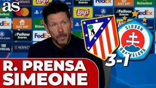 SIMEONE, rueda de prensa | ATLÉTICO DE MADRID 3 - SLOVAN BRATISLAVA 1