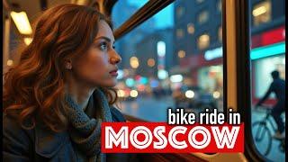 Biking through Moscow at Night - Exploring the City Center