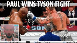 Jake Paul beats Mike Tyson in unanimous decision as crowd boo fight