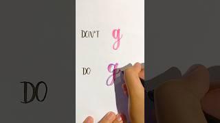 The Aesthetic Way Of Writing ’G’ | #art #satisfying #calligraphy #shorts