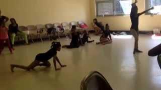 At dance class with my friends