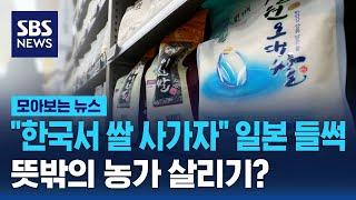 "한국서 쌀 사가자" 일본 들썩…뜻밖의 농가 살리기? / SBS / 모아보는 뉴스