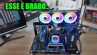 O MELHOR WATER COOLER QUE JÁ TIVE, I7 TORANDO EM 200W TRANQUILO, CORSAIR LINK H150i LCD