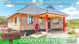 GOODBYE RENT Ksh. 3,000,000 OFF-GRID Bungalow By The Cliff In NGONG KIMUKA + 50by100 plots @990k!!