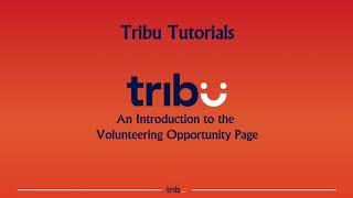 Understanding Tribu Volunteering Opportunity Page