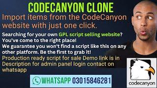 Build Your Own Complete Codecanyon Clone with GPL Scripts | Codecanyon Clone Script, API Integration