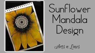 SUNFLOWER MANDALA | Arts n Lines | #art45#mandalaart#Arts n Lines