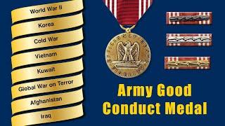 Army Good Conduct Medal (GCM or AGCM) with Devices (Hitches, knots). Army Medals, Badges & Insignia