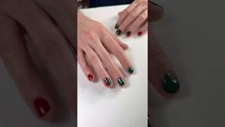 Red and green holiday nails ️ #easynailart #holidaynails #christmasnails