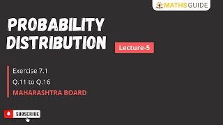 L5 Probability Distribution Class 12 Exercise 7.1 | HSC Maharashtra Board New Syllabus | Maths Guide