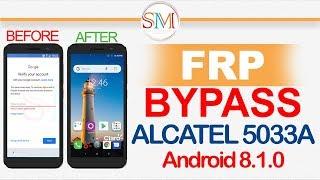 ALCATEL 5033A FRP BYPASS GOOGLE ACCOUNT ANDROID 8.1.0