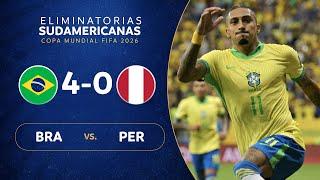 BRASIL vs. PERÚ [4-0] | RESUMEN | ELIMINATORIAS SUDAMERICANAS | FECHA 10