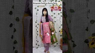 Amazon Festive Kurta Sets ️Under ₹650 #amazon #amazonfashion #youtubeshorts #shorts #kurtaset