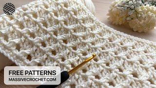 VERY EASY Crochet Pattern for Beginners! ️ New Crochet Stitch for Baby Blanket & Bag