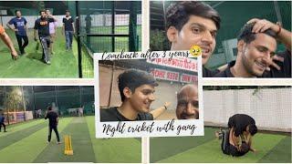 Comeback hogya | After 3 years | Playing cricket at night | Abhishek Chauhan