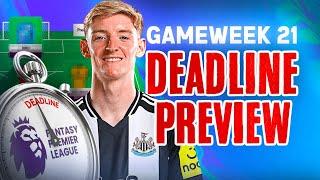 LIVE GAMEWEEK 21 PREVIEW | PLUS Q&A | Fantasy Premier League 2024/25