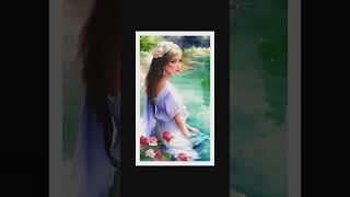 butiful girl #artworkpainting #rajan #art #colourpainting