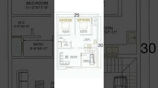 25x30 house plan #housedesign #homeplan #architecture #shorts