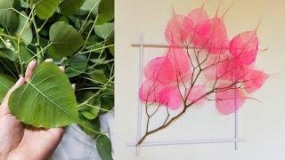 Skeleton leaves wall hanging craft/art and craft ideas/home decor idea