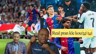 Rudy sou imilyasyon Barça bay Real la, Real pran kle kou malgre yo te fèmen stad la, pedri vs jude