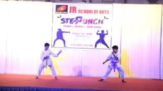 Jitu vs Deepak Karate Fight Performance @ STEPUNCH  stunt Choreography by JR Praja