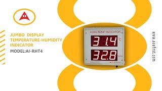 Jumbo display Humidity Temperature Indicator AI-RHT4 | Process Control Instruments | ACE INSTRUMENTS