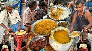 Early Morning Unlimited Dal Chawal Sabji Price ₹ 30/- Only । Kolkata's Best Street Food