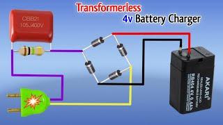 4 Volt Battery Charger // Lead Acid Battery Charger // Transformerless Power Supply