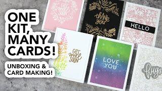 One Kit, Many Cards! A Simon Says Stamp unboxing and card making session!