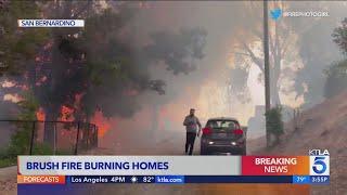 Wildfire destroys homes in San Bernardino