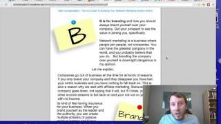 Network Marketing Training - B is for Branding