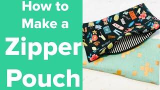 How to Make an Easy Zipper Pouch - DIY Pencil Pouch - How to Sew