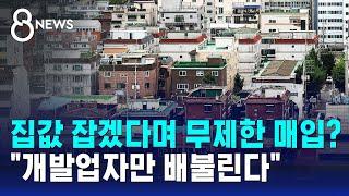 집값 잡겠다며 무제한 매입?…"개발업자만 배불린다" / SBS 8뉴스