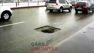 Car Drivers Hitting HUGE Potholes #3