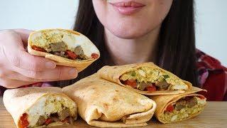 ASMR Eating Sounds: Breakfast Burritos (No Talking)