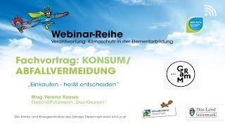 Verantwortung: Klimaschutz in der Elementarbildung" - KONSUM/ABFALL - Verena Kassar - 26.5.21